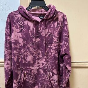 NWOT The Limited Women Swirl Design Stylish  Plum Hoodie with Drawstrings.